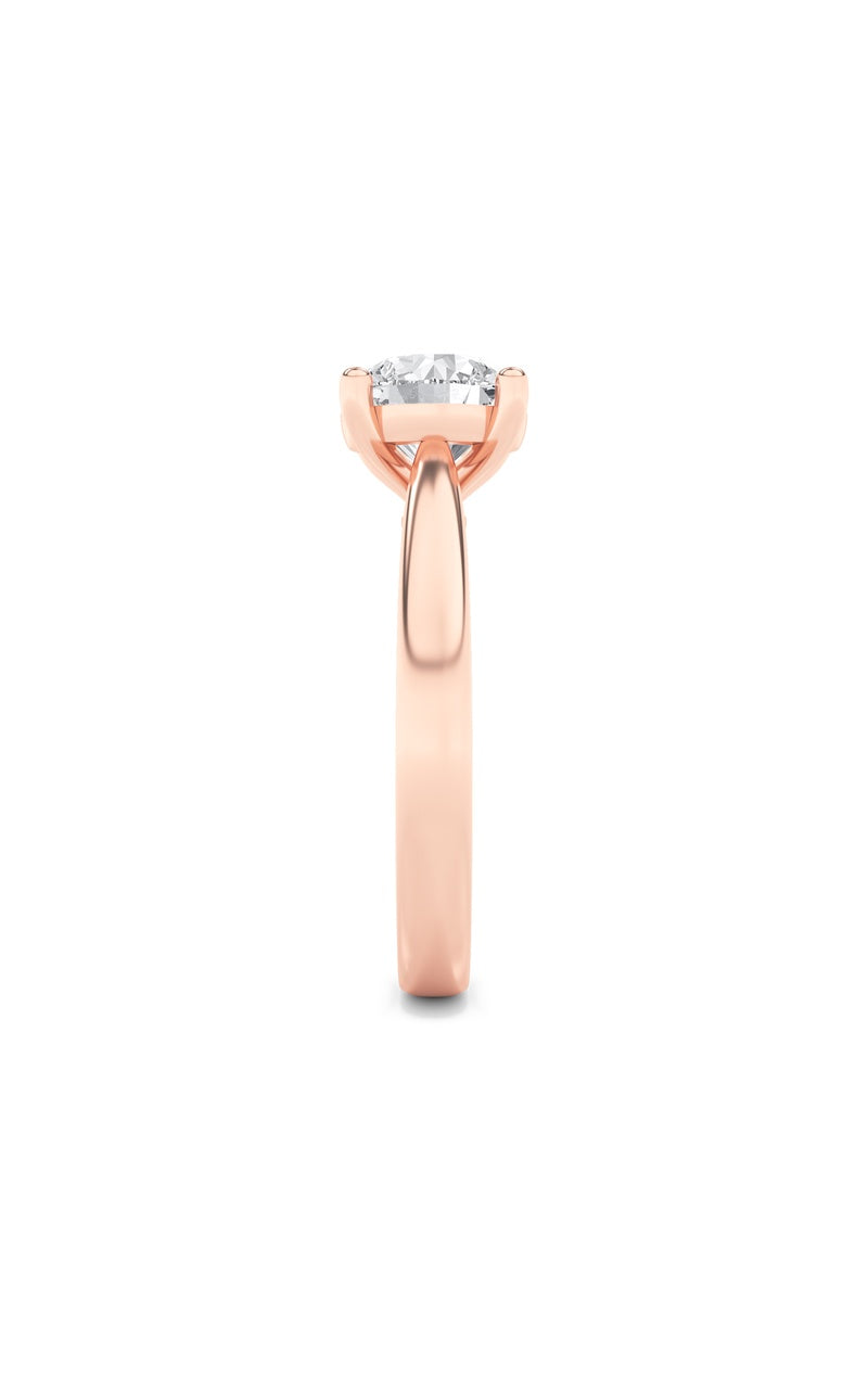 2Cttw Round Shaped Lab Grown Diamond (F/VS) Classic Shank Solitaire Engagement Ring in 14K Gold