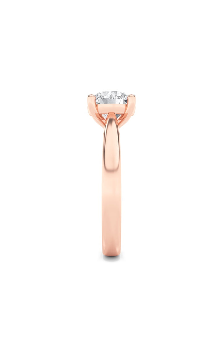 2Cttw Round Shaped Lab Grown Diamond (F/VS) Classic Shank Solitaire Engagement Ring in 14K Gold