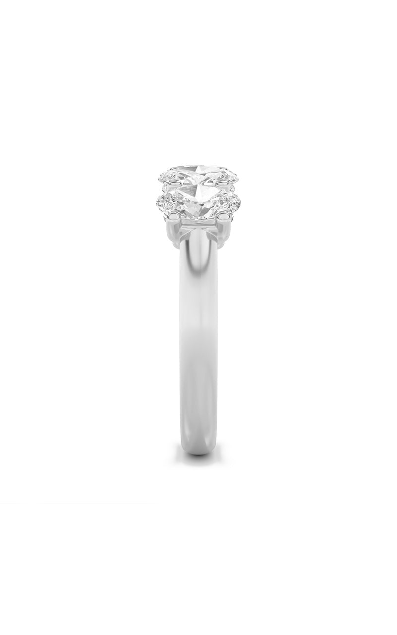2Cttw Oval Shaped Lab Grown Diamond (F/VS) Five Stone Band Ring in 14K Gold