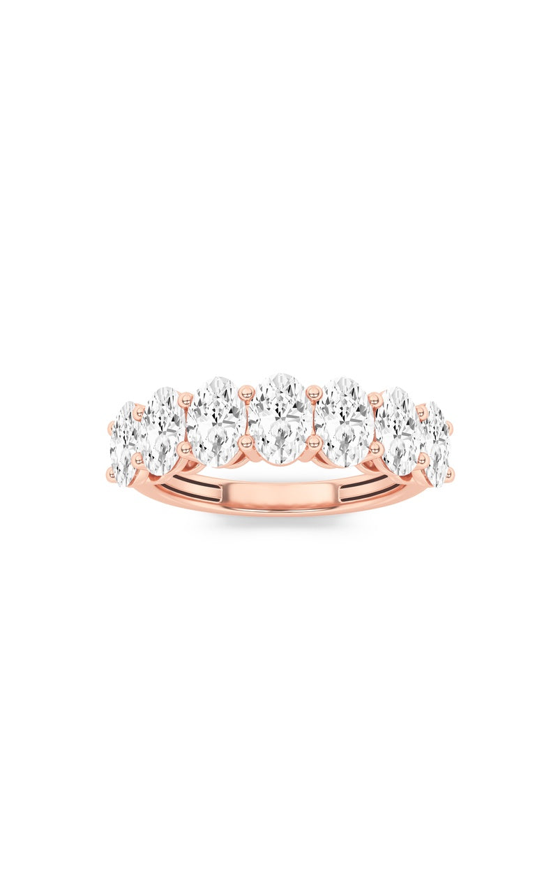 2.25CTW Oval Shaped Lab Grown Diamond (F/VS) Ring in 14K Rose Gold