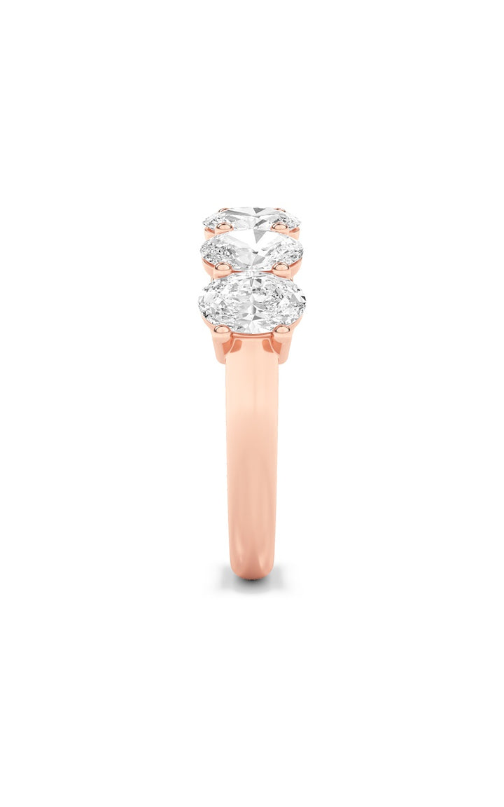 2.25CTW Oval Shaped Lab Grown Diamond (F/VS) Ring in 14K Rose Gold