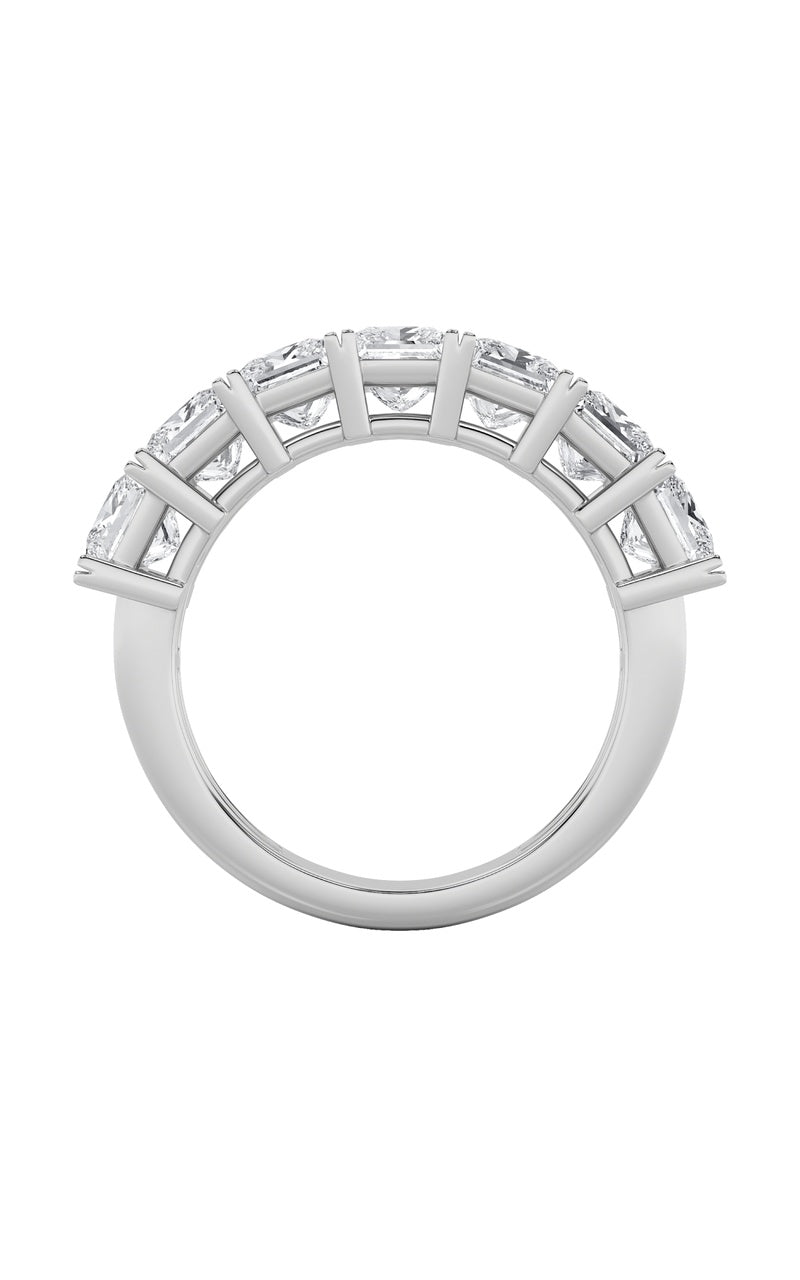 2Cttw Princess Shaped Lab Grown Diamond (F/VS) Seven Stone Band Ring in 14K Gold