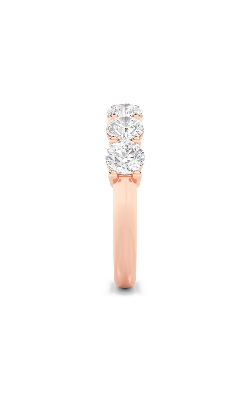2Cttw Round Shaped Lab Grown Diamond (F/VS) Seven Stone Band Ring in 14K Gold