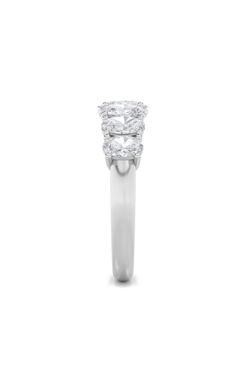 2Cttw Oval Shaped Lab Grown Diamond (F/VS) Seven Stone Band Ring in 14K Gold