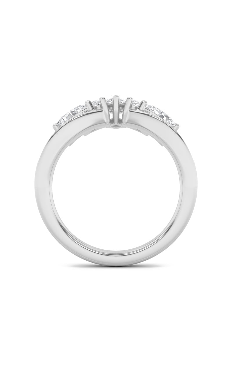1.5Cttw Marquise Shaped Lab Grown Diamond (F/VVS) Fancy Contour Ring in 14K Gold