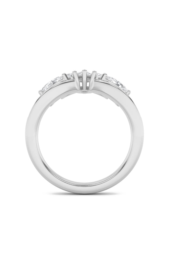 1.5CTW Marquise Shaped Lab Grown Diamond (F/VVS) Fancy Contour Ring in 14K Gold