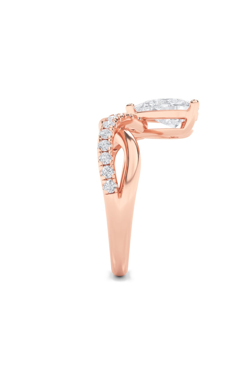 1.5Cttw Pear Shaped Lab Grown Diamond (F/VS) Fashion Solitaire Engagement Ring in 14K Gold