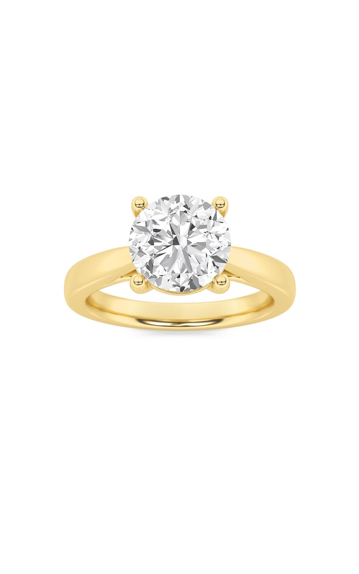 1Cttw Round Shaped Lab Grown Diamond (F/VS) Insert Jacket Ring in 14K Gold