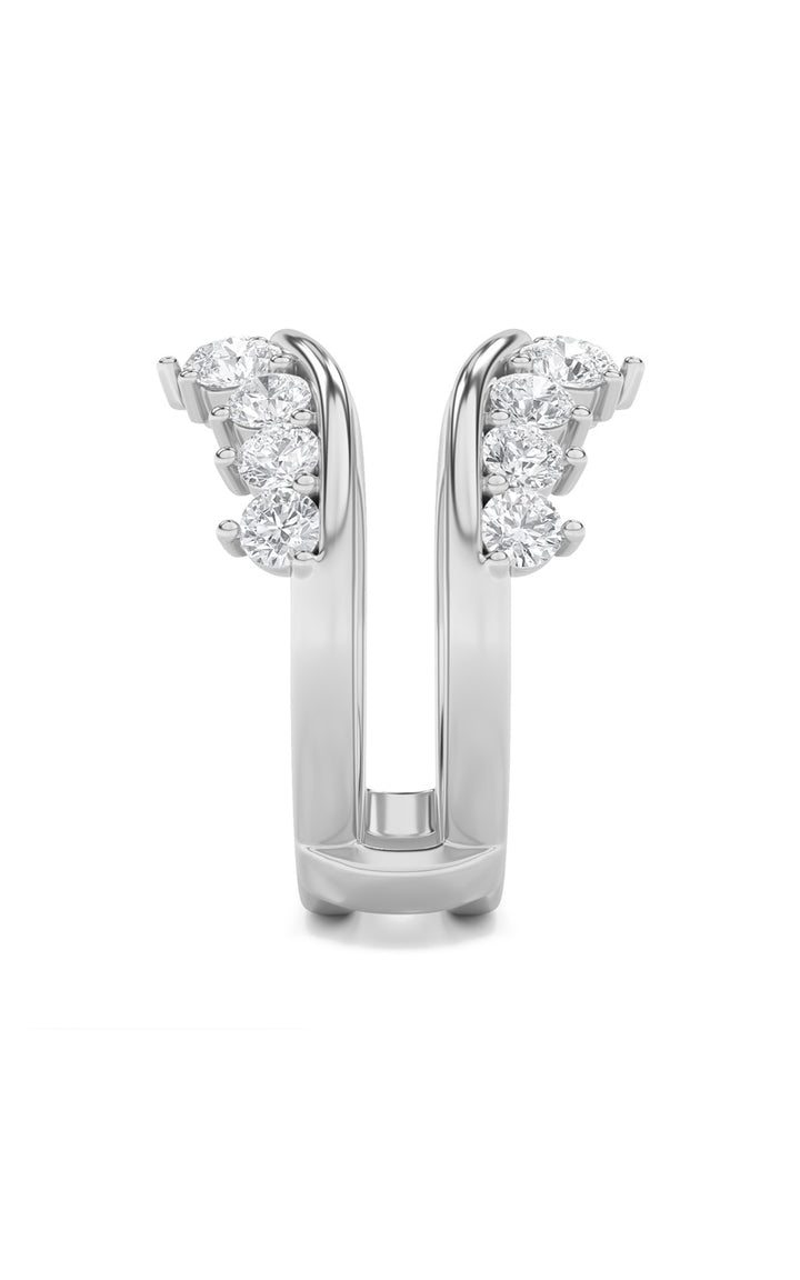 2Cttw Round Shaped Lab Grown Diamond (F/VS) Insert Jacket Ring in 14K Gold