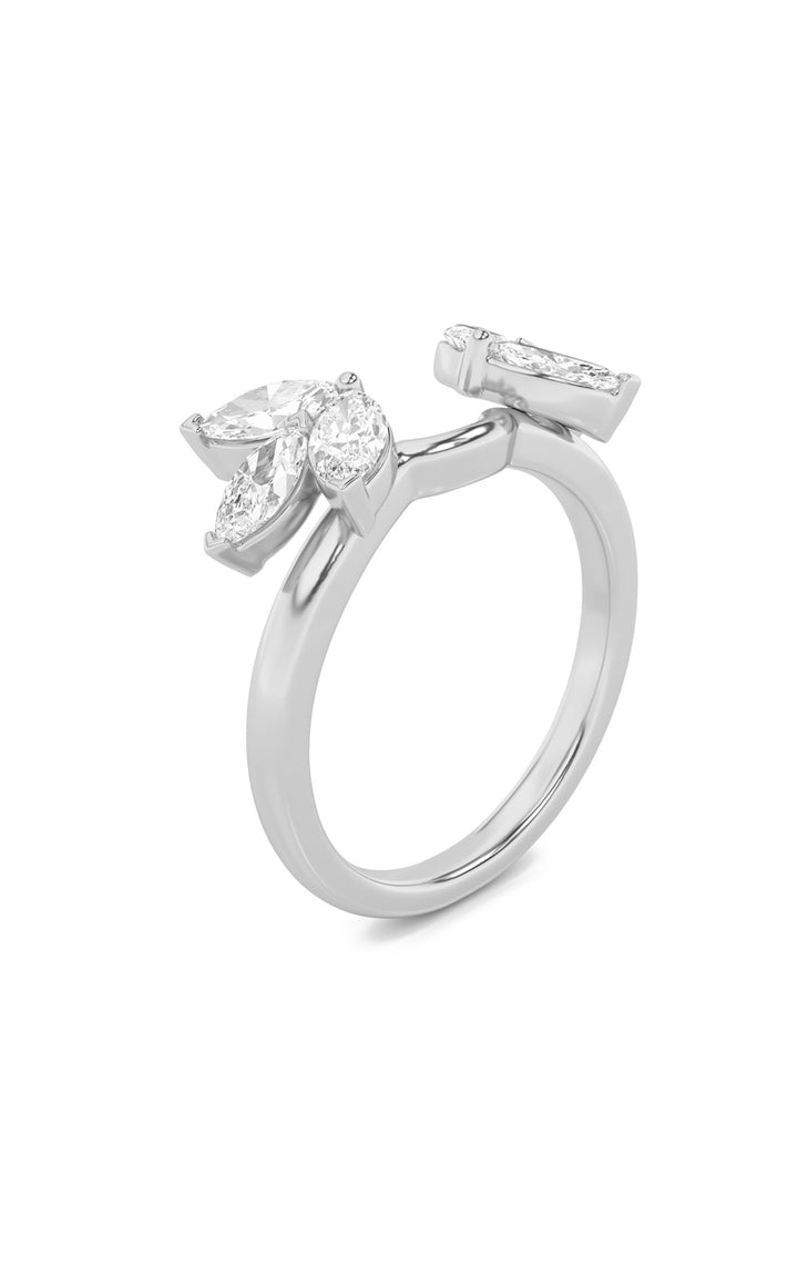 1Cttw Marquise Shaped Lab Grown Diamond (F/VS) Wrap Ring in 14K Gold