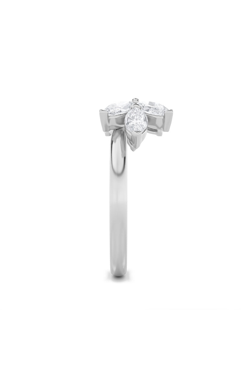 1Cttw Marquise Shaped Lab Grown Diamond (F/VS) Wrap Ring in 14K Gold