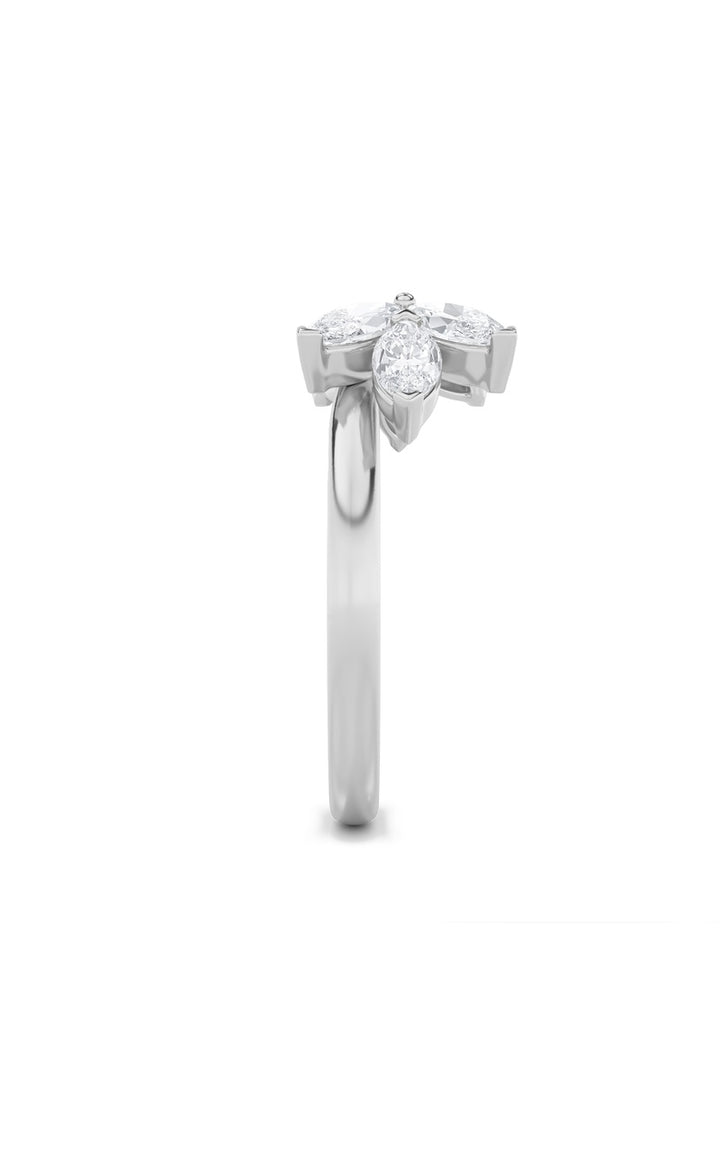 1Cttw Marquise Shaped Lab Grown Diamond (F/VS) Wrap Ring in 14K Gold
