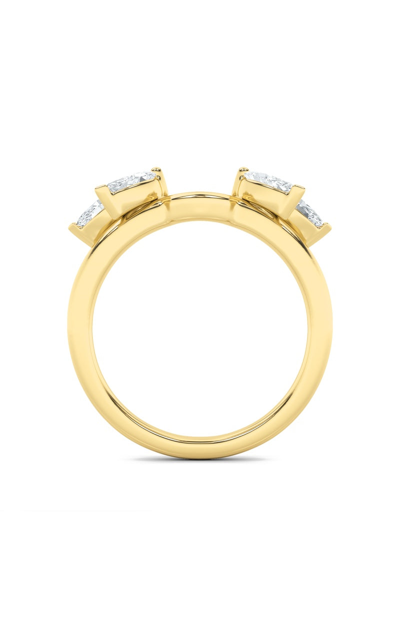 1Cttw Marquise Shaped Lab Grown Diamond (F/VS) Wrap Ring in 14K Gold