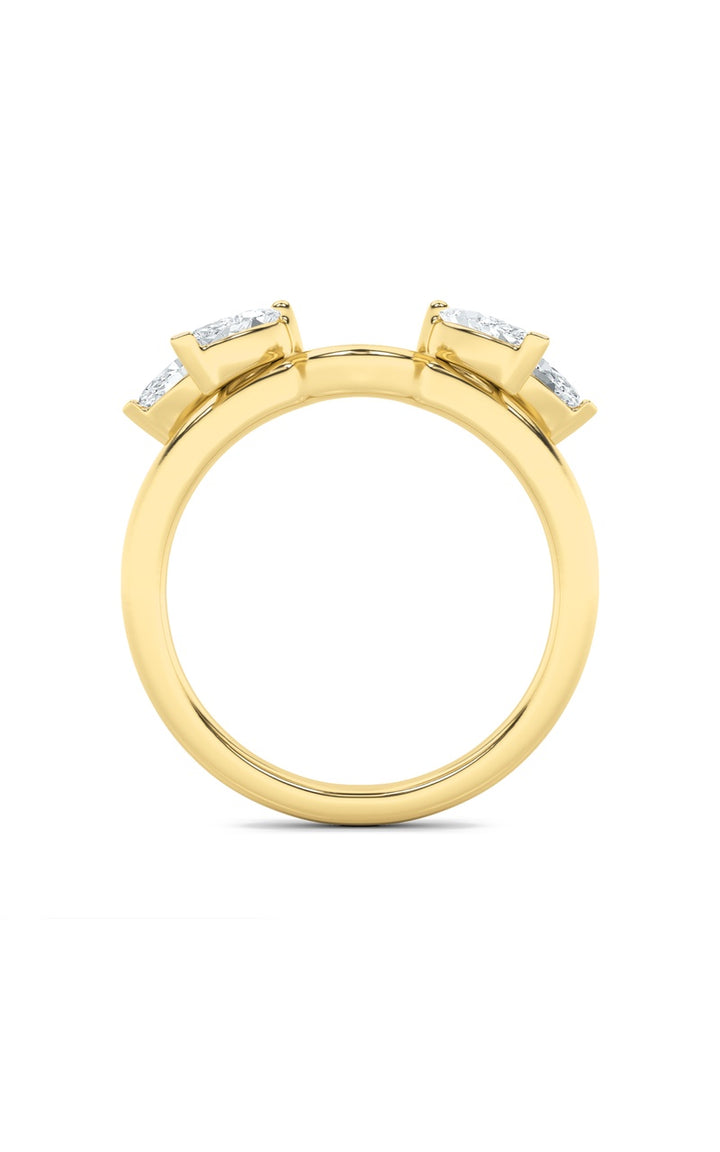1Cttw Marquise Shaped Lab Grown Diamond (F/VS) Wrap Ring in 14K Gold