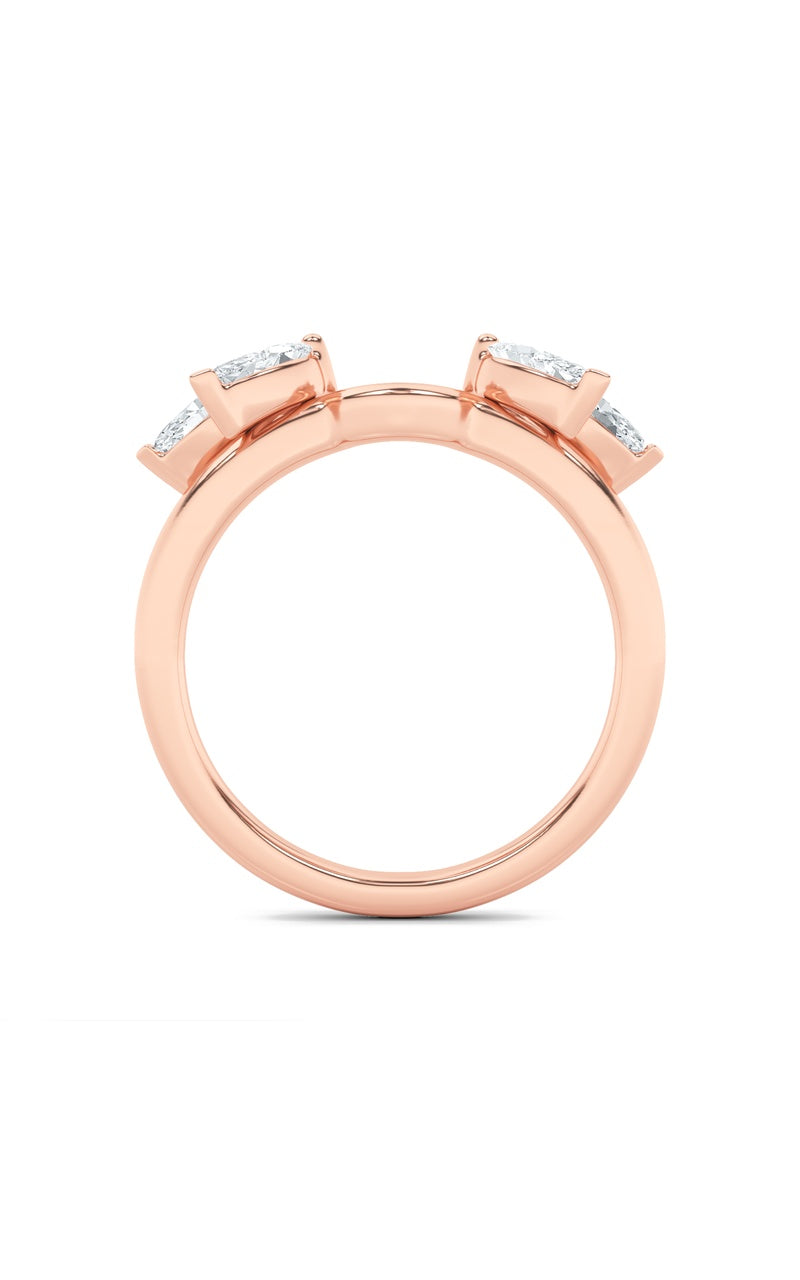 1Cttw Marquise Shaped Lab Grown Diamond (F/VS) Wrap Ring in 14K Gold