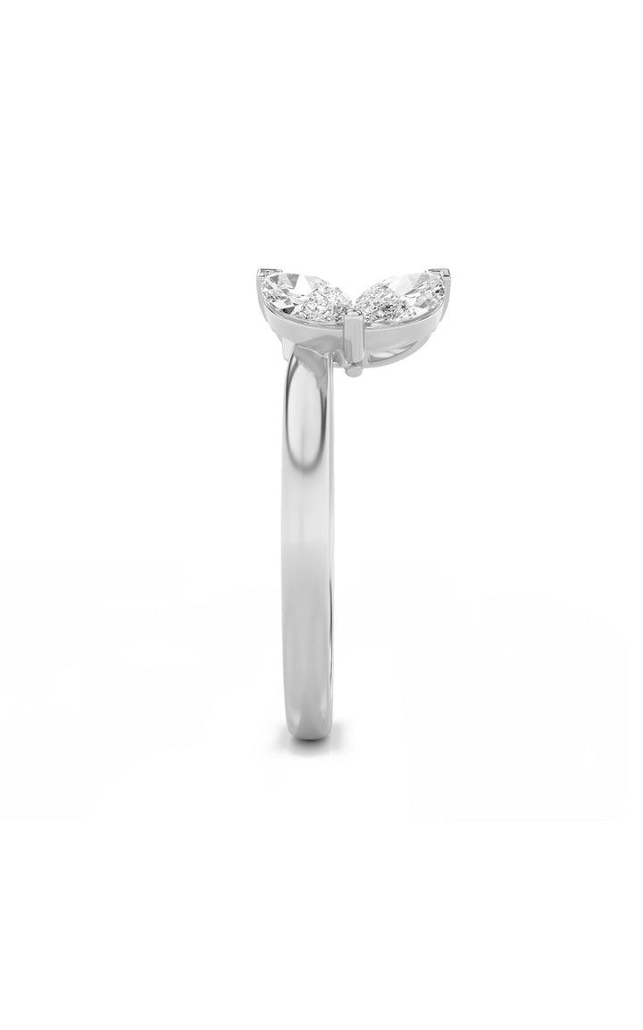 1Cttw Marquise Shaped Lab Grown Diamond (F/VS) Wrap Ring in 14K Gold