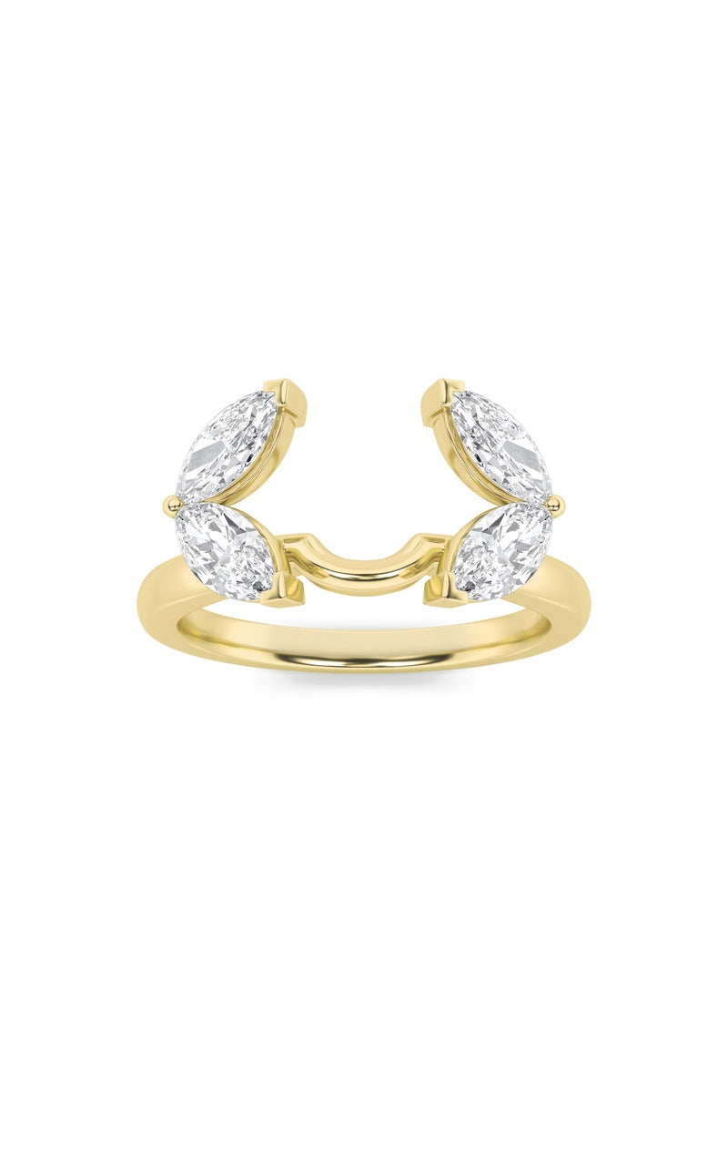 1Cttw Marquise Shaped Lab Grown Diamond (F/VS) Wrap Ring in 14K Gold