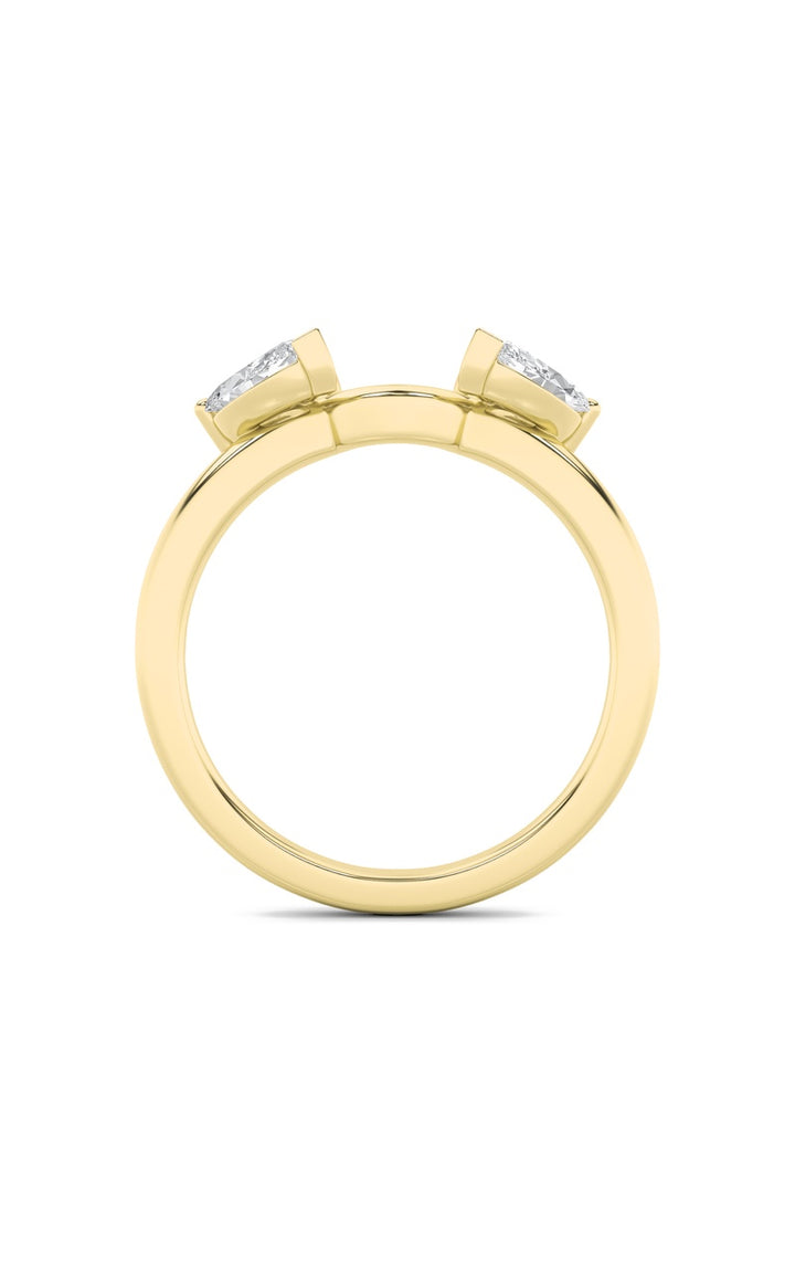 1Cttw Marquise Shaped Lab Grown Diamond (F/VS) Wrap Ring in 14K Gold