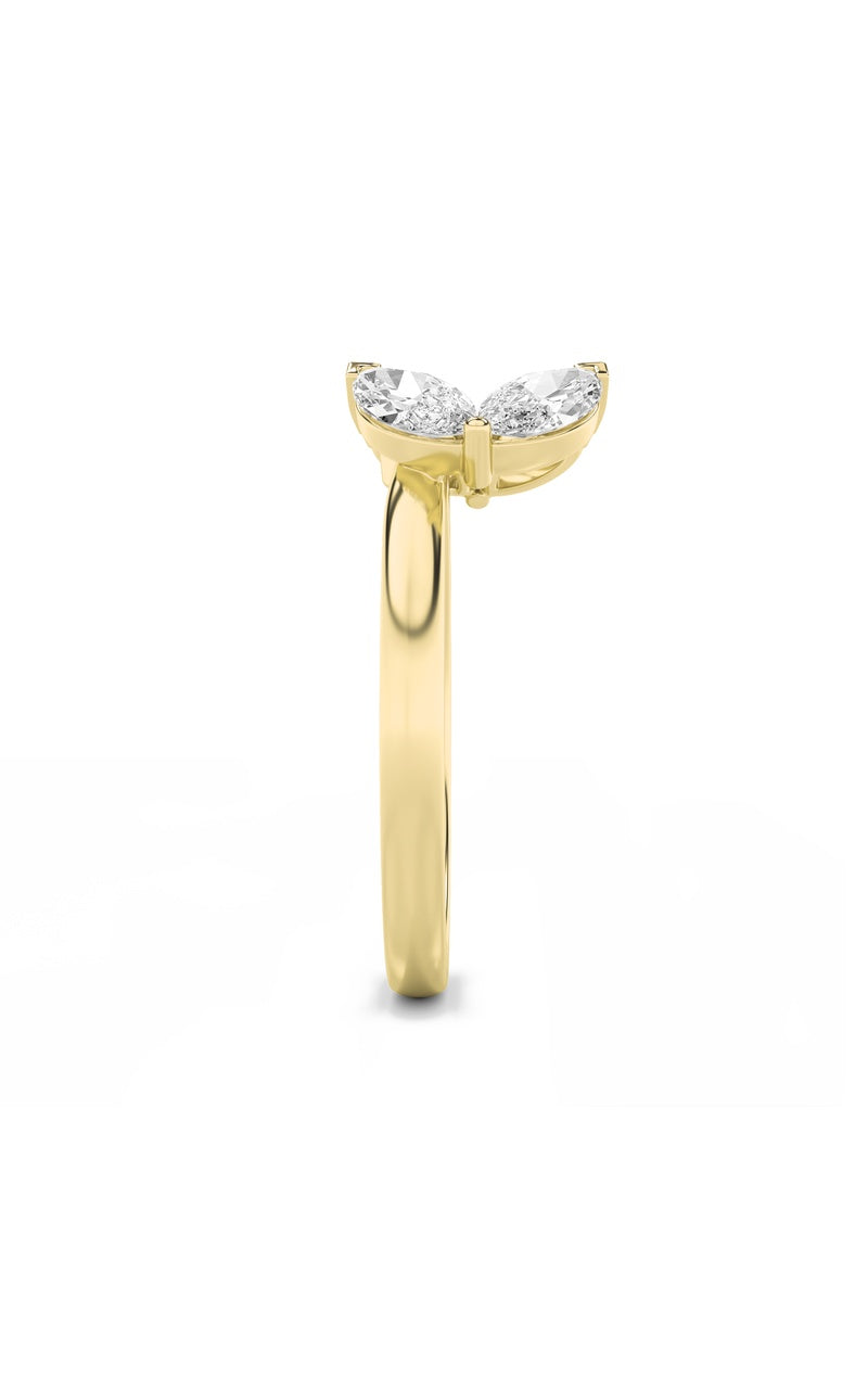 1Cttw Marquise Shaped Lab Grown Diamond (F/VS) Wrap Ring in 14K Gold