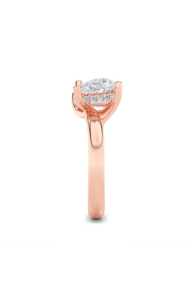 3Cttw Emerald Shaped Lab Grown Diamond (F/VS) Toi et Moi Engagement Ring in 14K Gold