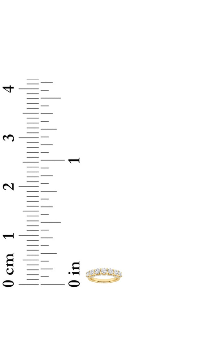 1Cttw Round Shaped Lab Grown Diamond (F/VS) Accented Double Halo Set of Band and  Ring in 14K Gold
