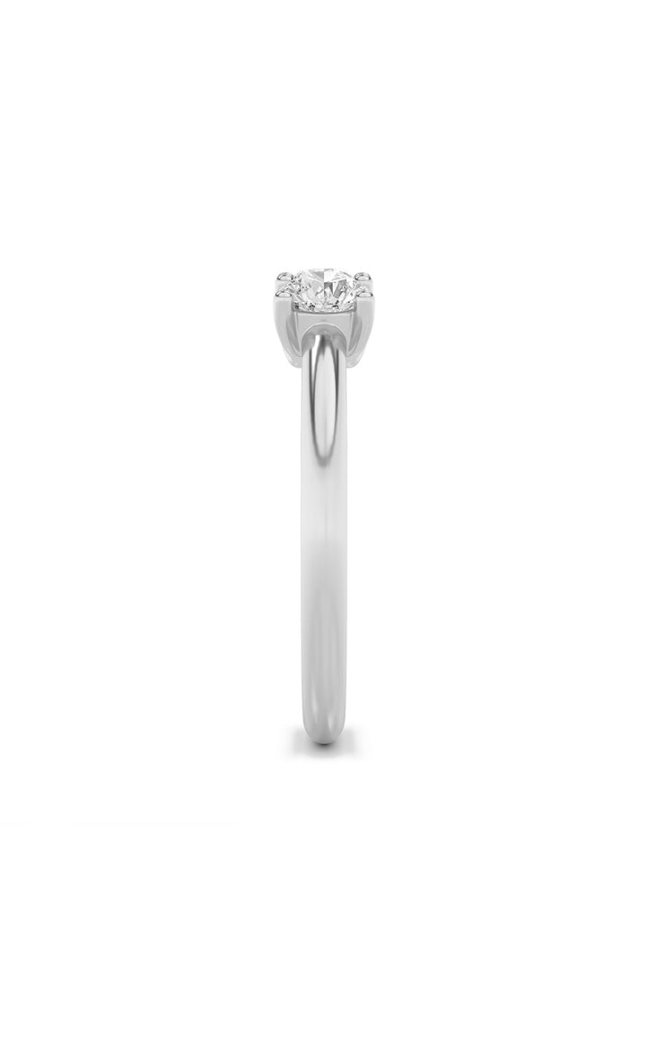 0.75Cttw Round Shaped Lab Grown Diamond (F/VS) Three Stone Band Ring in 14K Gold
