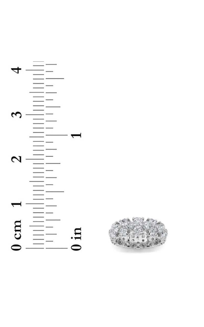 5Cttw Round Shaped Lab Grown Diamond (F/VS) Eternity Band Ring in 14K Gold