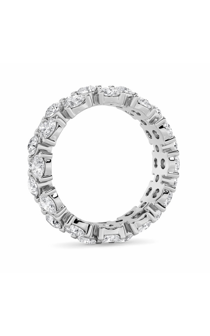 5Cttw Round Shaped Lab Grown Diamond (F/VS) Eternity Band Ring in 14K Gold