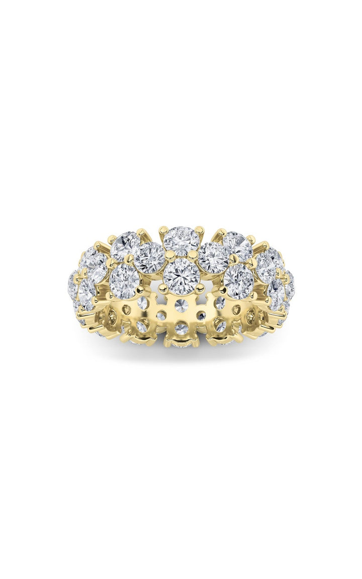 5Cttw Round Shaped Lab Grown Diamond (F/VS) Eternity Band Ring in 14K Gold