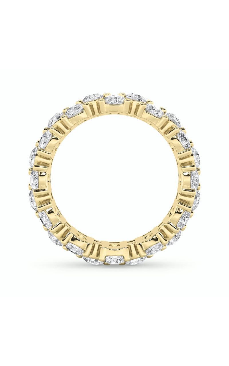 5Cttw Round Shaped Lab Grown Diamond (F/VS) Eternity Band Ring in 14K Gold