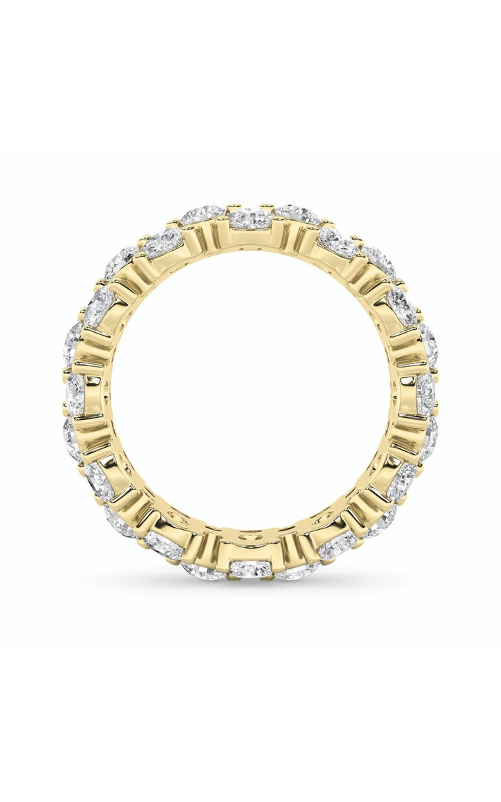 5Cttw Round Shaped Lab Grown Diamond (F/VS) Eternity Band Ring in 14K Gold