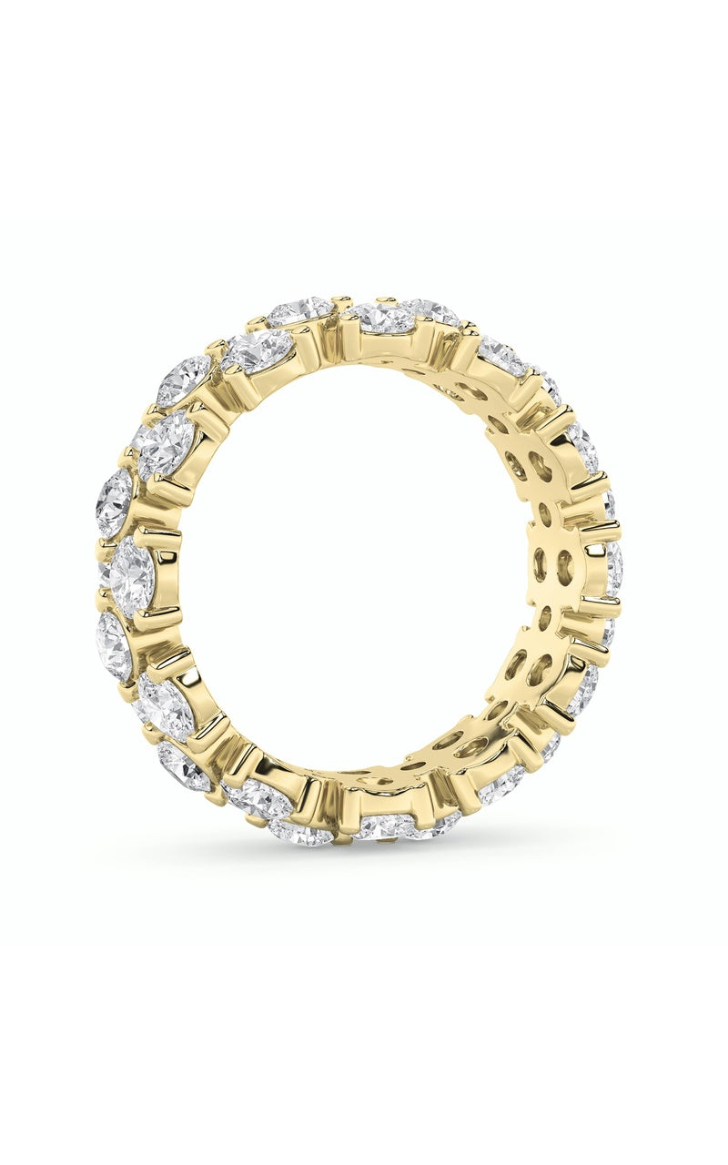 5Cttw Round Shaped Lab Grown Diamond (F/VS) Eternity Band Ring in 14K Gold