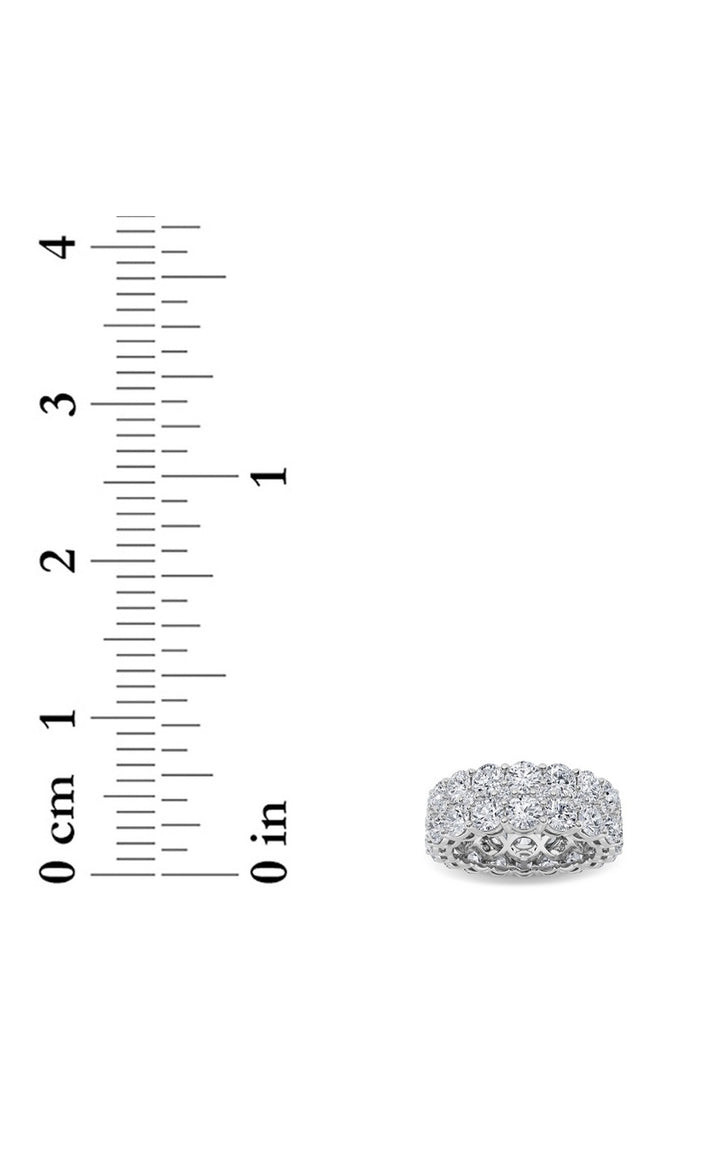 8Cttw Round Shaped Lab Grown Diamond (F/VS) Eternity Band Ring in 14K Gold
