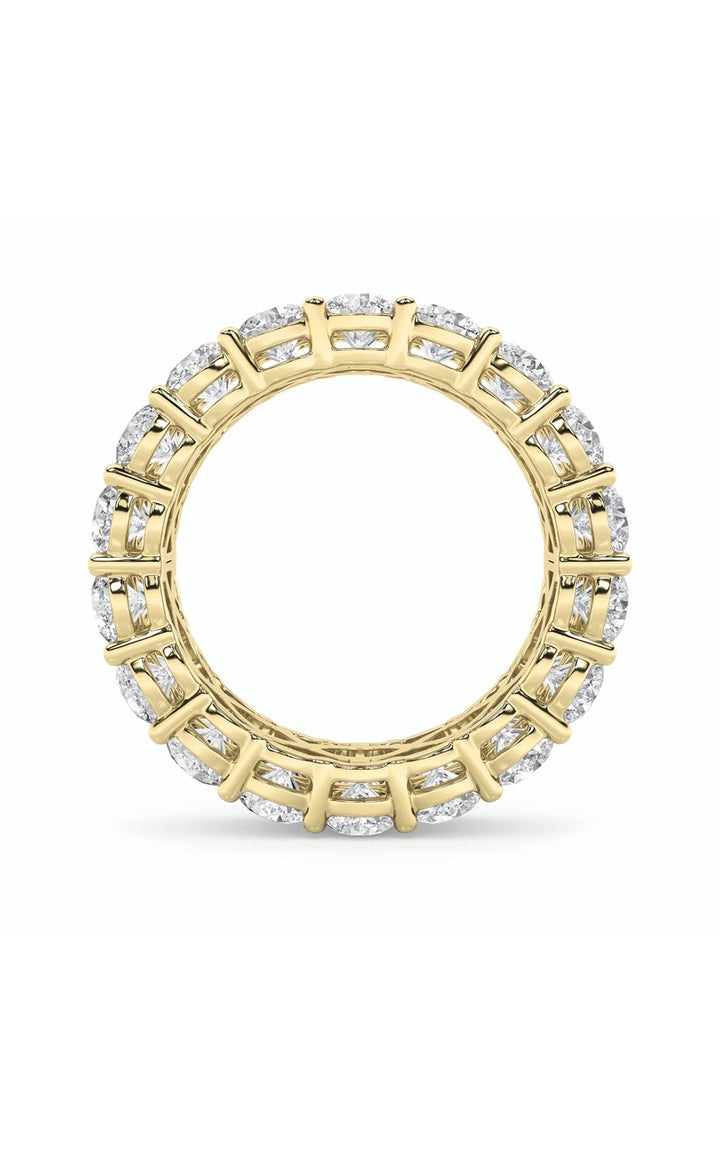 8Cttw Round Shaped Lab Grown Diamond (F/VS) Eternity Band Ring in 14K Gold