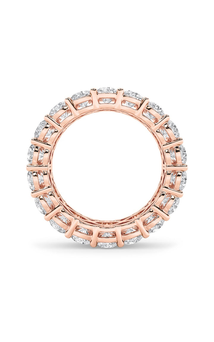 8Cttw Round Shaped Lab Grown Diamond (F/VS) Eternity Band Ring in 14K Gold