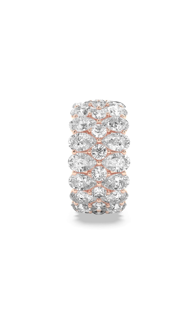 9Cttw Pear Shaped Lab Grown Diamond (F/VS) Eternity Band Ring in 14K Gold