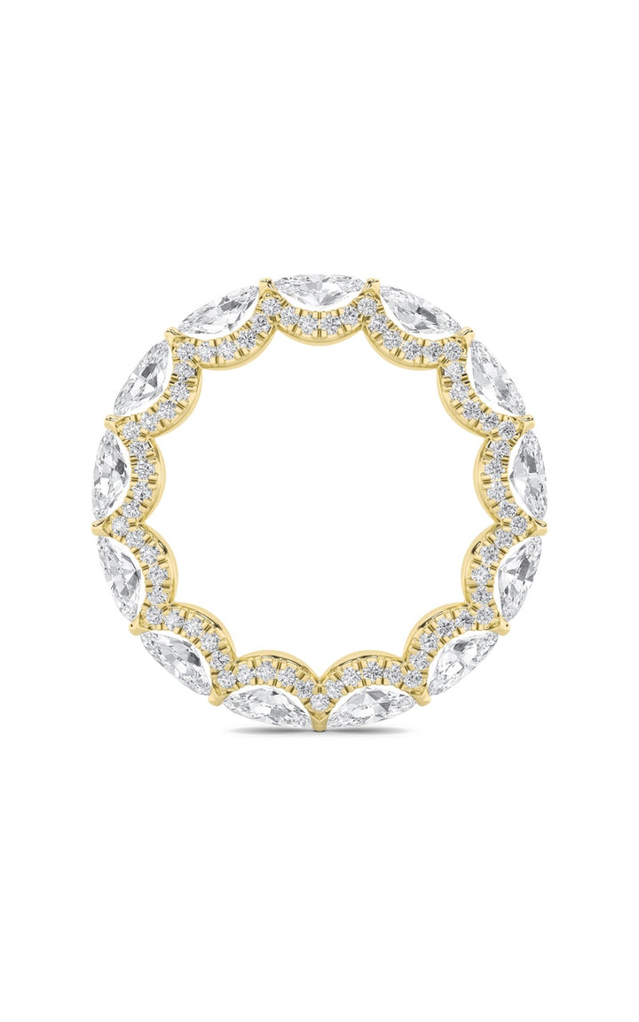 2.5Cttw Marquise Shaped Lab Grown Diamond (F/VS) Eternity Band Ring in 14K Gold