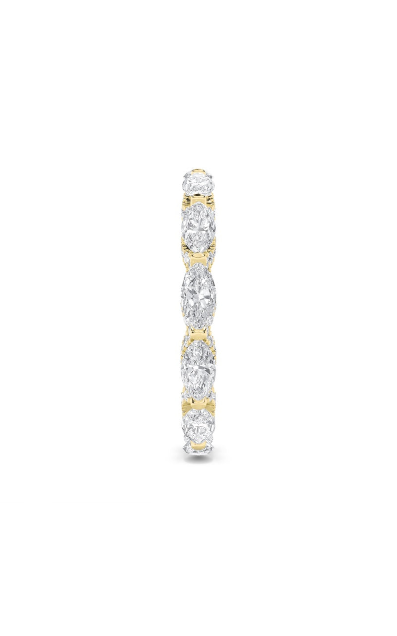 2.5Cttw Marquise Shaped Lab Grown Diamond (F/VS) Eternity Band Ring in 14K Gold