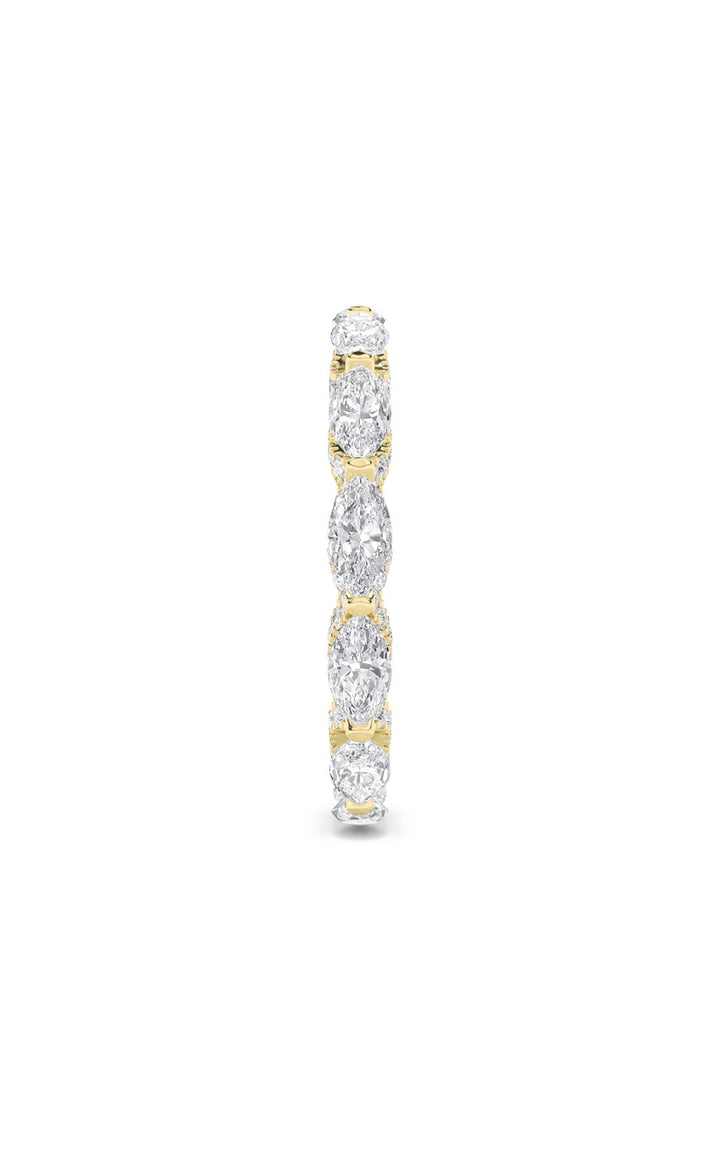 2.5Cttw Marquise Shaped Lab Grown Diamond (F/VS) Eternity Band Ring in 14K Gold