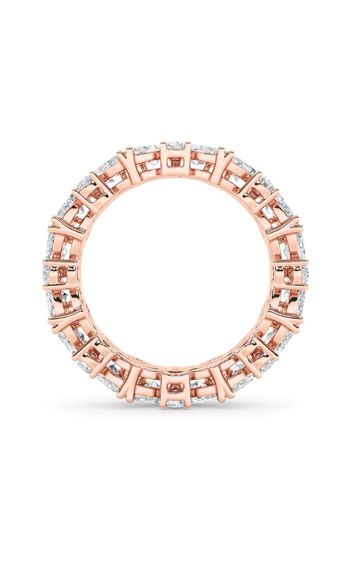 3Cttw Marquise Shaped Lab Grown Diamond (F/VVS) Eternity Band Ring in 14K Gold