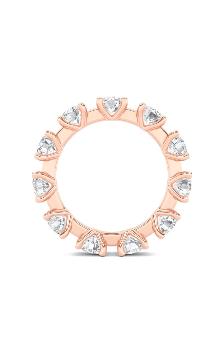 3Cttw Round Shaped Lab Grown Diamond (F/VS) Eternity Band Ring in 14K Gold