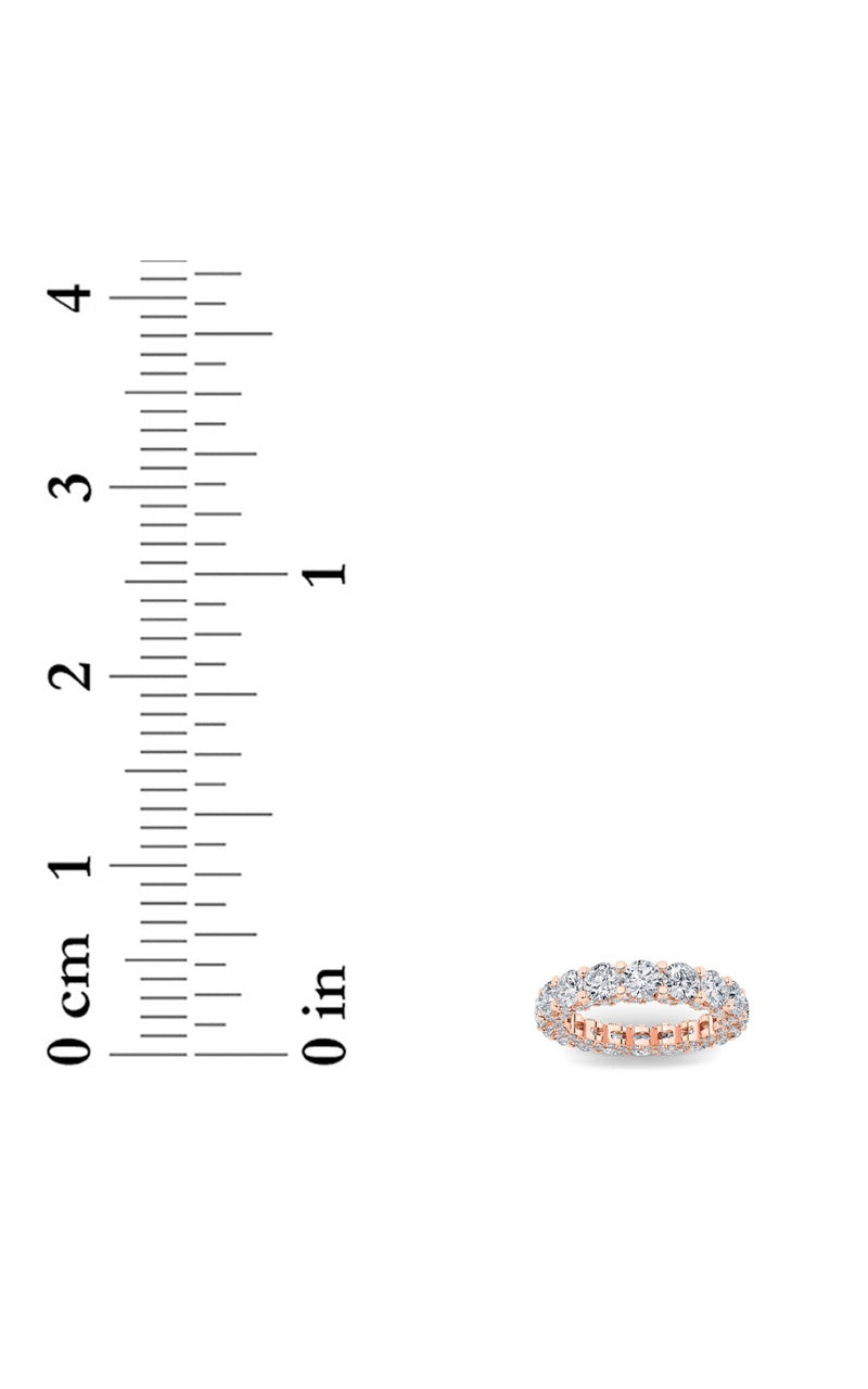5Cttw Round Shaped Lab Grown Diamond (F/VS) Eternity Band Ring in 14K Gold