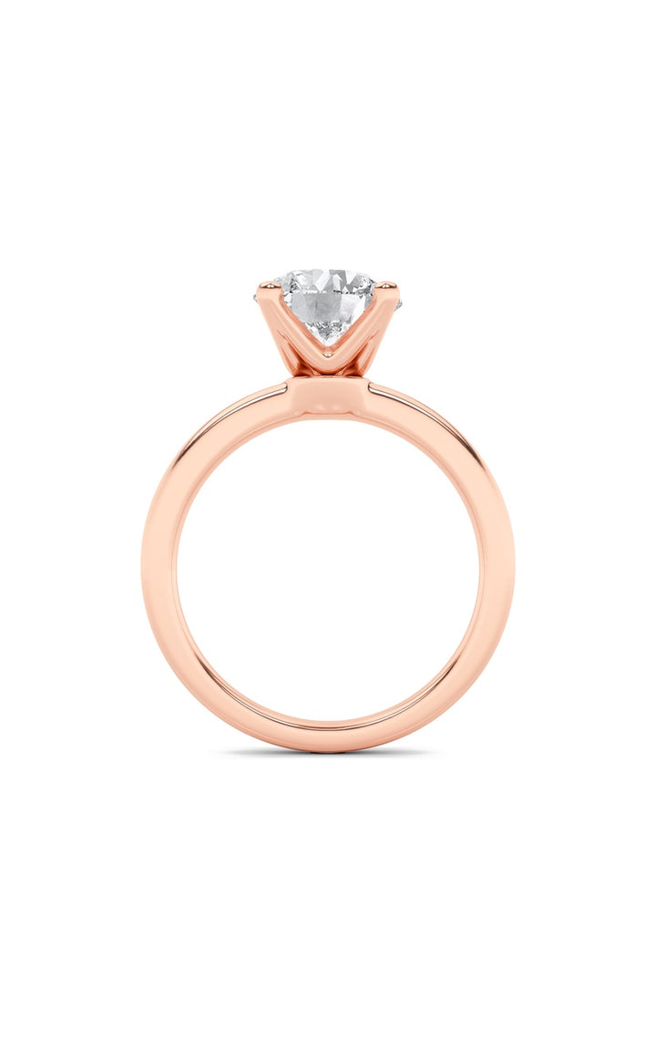 2Cttw Round Shaped Lab Grown Diamond (F/VS) Classic Solitaire Engagement Ring in 14K Gold