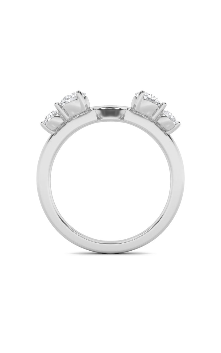 0.75Cttw Round Shaped Lab Grown Diamond (F/VS) Fashion Wrap Ring in 14K Gold