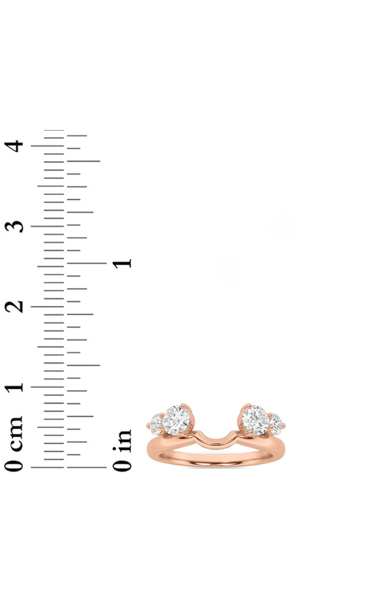 0.75Cttw Round Shaped Lab Grown Diamond (F/VS) Fashion Wrap Ring in 14K Gold