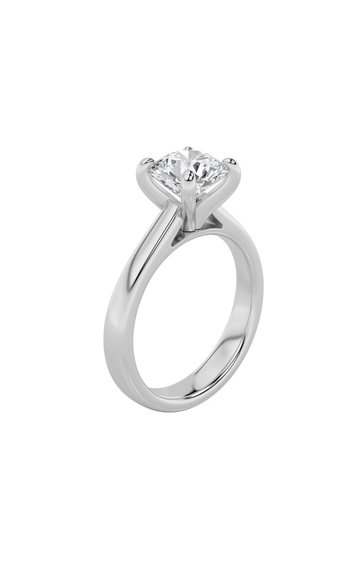 1Cttw Round Shaped Lab Grown Diamond (E/VS) Classic Solitaire Engagement Ring in 14K Gold