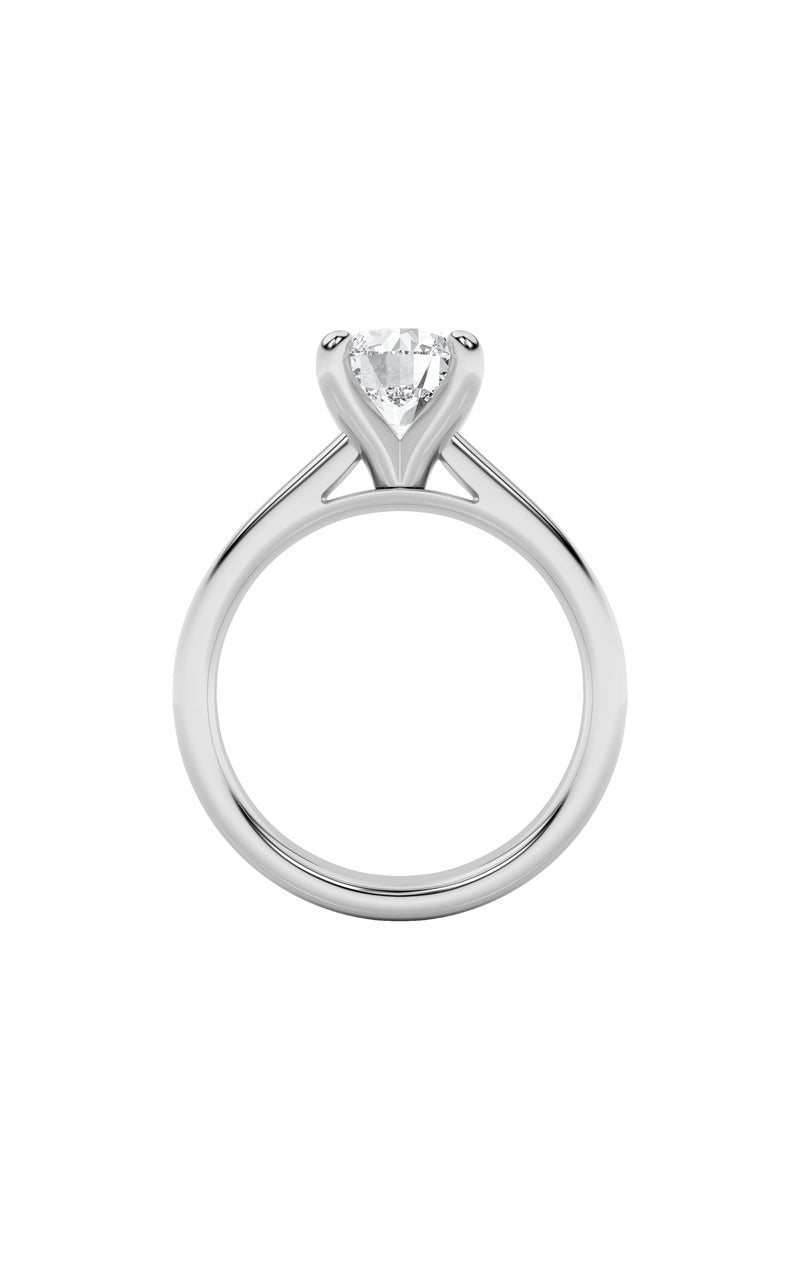 1.5CTW Round Shaped Lab Grown Diamond (E/VS) Classic Solitaire Engagement Ring in 14K Gold