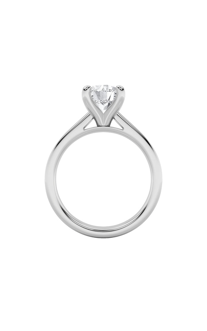 1.5CTW Round Shaped Lab Grown Diamond (E/VS) Classic Solitaire Engagement Ring in 14K Gold