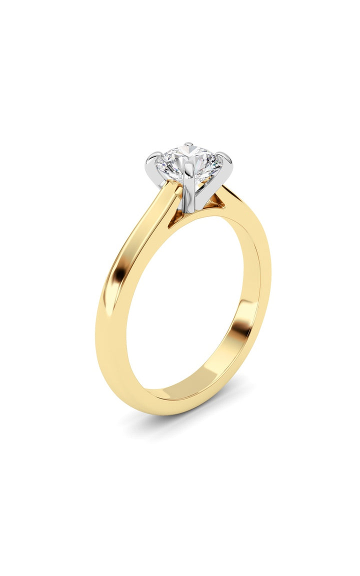 1.5Cttw Round Shaped Lab Grown Diamond (E/VS) Classic Solitaire Engagement Ring in 14K Gold