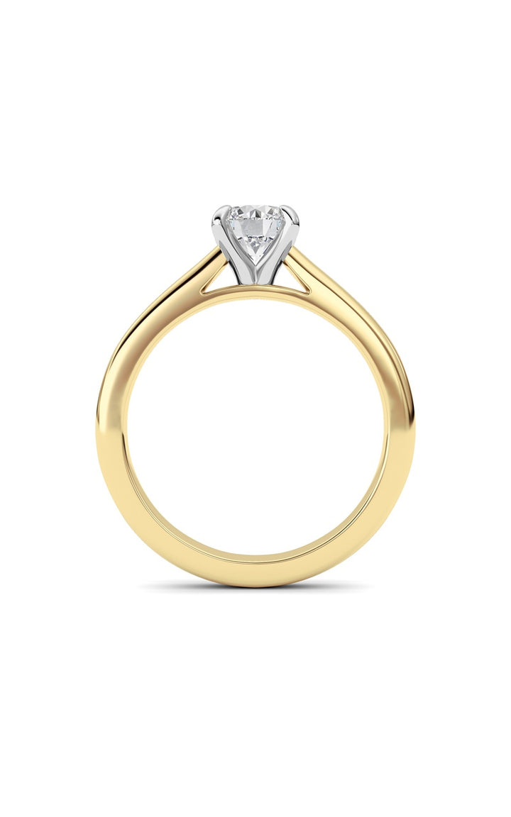 1.5CTW Round Shaped Lab Grown Diamond (E/VS) Classic Solitaire Engagement Ring in 14K Gold